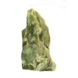Mineral: A large green serpentine freeform65cm.; 25½ins 51.7kgs