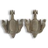 A pair of bronze architectural plaques1950’s71cm.; 28ins high Possibly from an architectural fitting