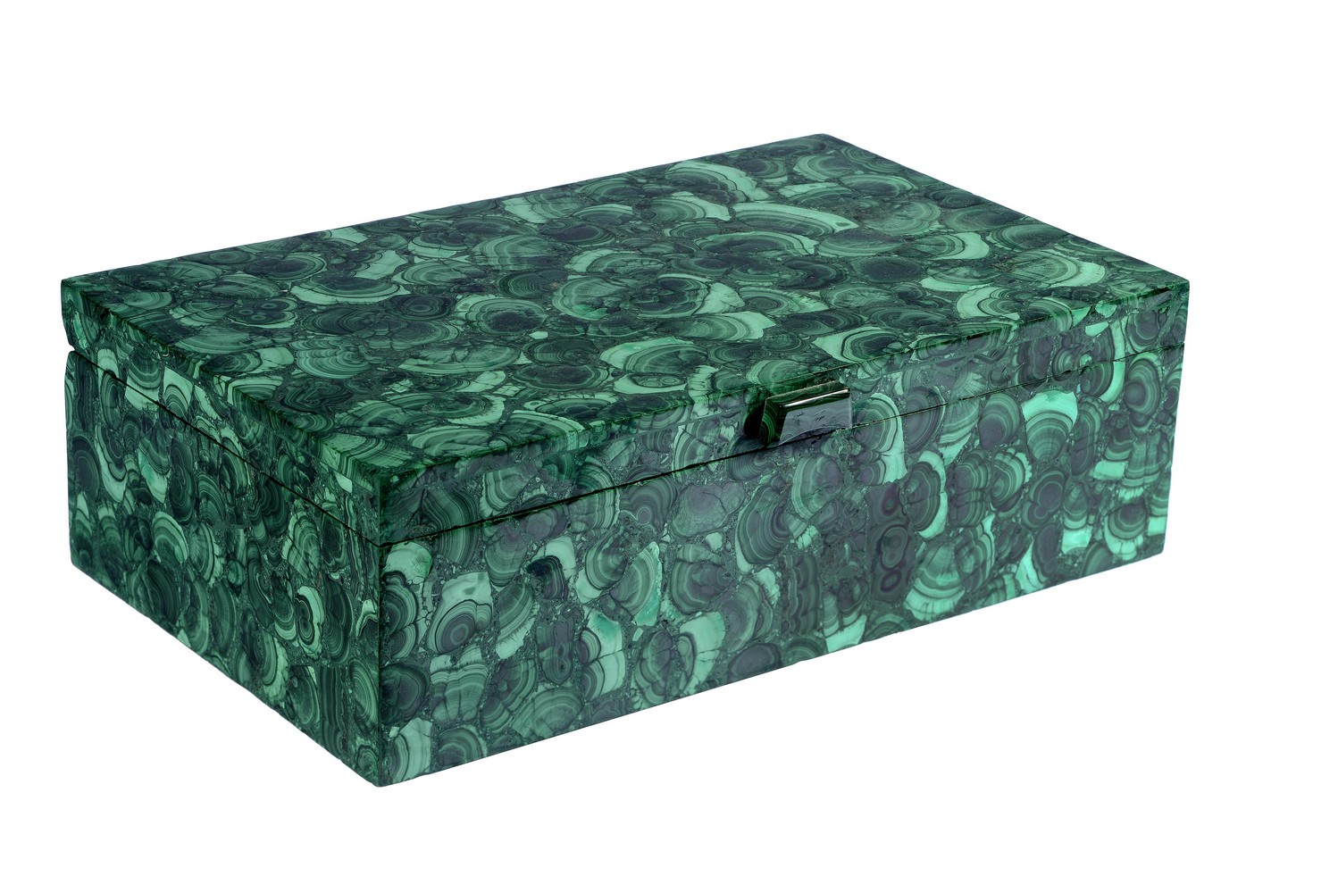 Mineral: A large Malachite box Zaire13cm.; 5ins high by 41cm.; 16ins wide by 25cm.; 10ins deep - Image 2 of 2