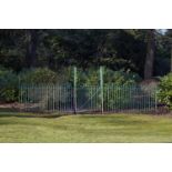 A run of approx 40ft Victorian wrought iron railings comprising six 6ft panels, incorporating