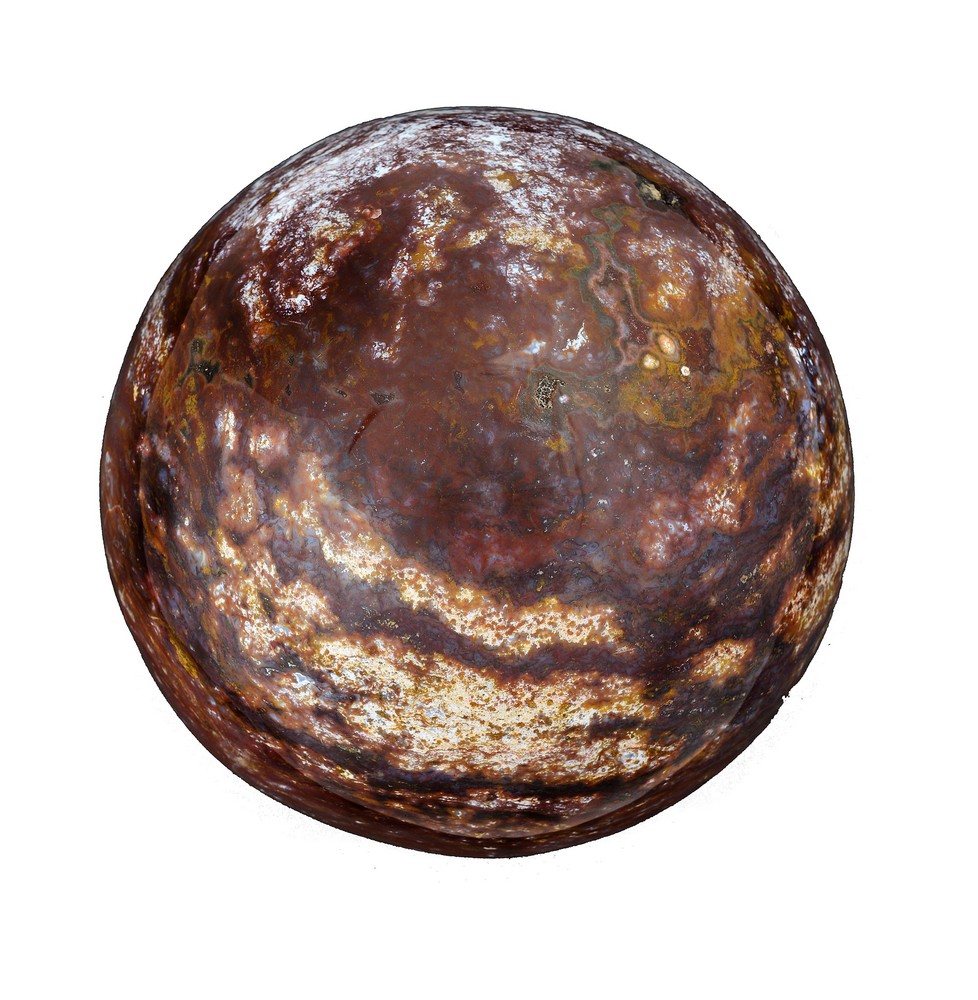 Mineral: A Quartz bowl25cm.; 10ins together with a Jasper sphere15cm.; 6ins diameter - Image 3 of 3