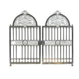 A pair of Victorian cast iron gatescirca 1870230cm.; 91ins high by 280cm.; 110ins wide