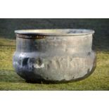 A large copper cheese vat2nd half of 19th century84cm.; 33ins high by 115cm.; 45ins diameter