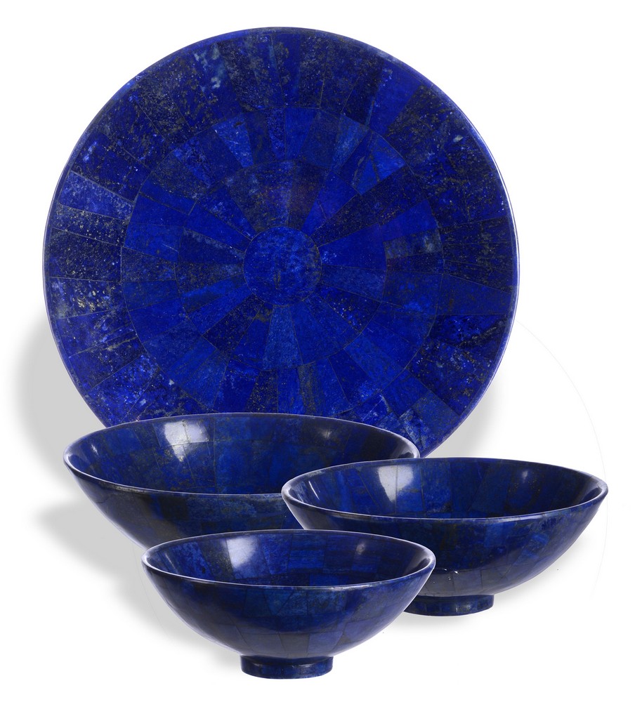 Mineral: A Lapis Lazuli plateAfghanistan31cm.; 12ins diameter