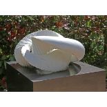 Modern Sculpture: Jonathan Loxley, Born 1960 ONE Carrara Statuary Marble Unique 37cm.; 14½ins high