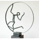 Modern Sculpture: Ann Vrielinck, Born Belgium, 1966 Sing Bronze Signed and Numbered from an