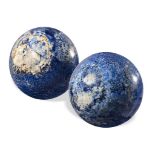 Minerals: A pair of Lapis Lazuli spheres15cm diameter6.6kg each