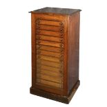A 15 drawer collectors cabinet by Crockett with a collection of British and European butterflies,