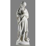 Statuary: Pasquale Romanelli: A carved white marble figure of Rebecca at the wellcirca 1870signed P.