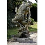 Garden Statuary: Circle of Gabriel Grupello: A carved sandstone figure of Prometheuscirca 1700 183cm