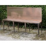 Garden Seat: Adam Williams A bronze and bronzed iron seatmodern160cm long