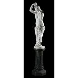 Statuary: A carved white marble figure of VenusItalian, late 19th centurysigned L. Palla on green