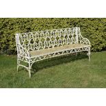 Garden Furniture: A Val d'Osne foundry Gothic pattern cast iron seat,circa 1870192cm long,Founded by