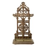 Hall furniture: A Falkirk cast iron stick stand,circa 1870fully stamped Falkirk with diamond