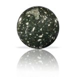 Minerals: A Preseli bluestone (spotted Dolerite) sphere 13cm diameter This the stone that was used