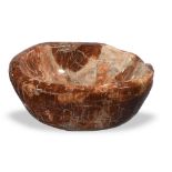 A fossil wood bowl Madagascar, Triassic 29cm