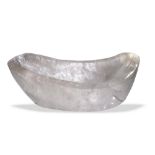 Minerals: A large quartz bowl 41cm diameter