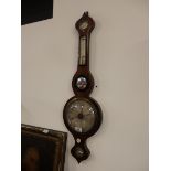 Antique Rosewood banjo barometer