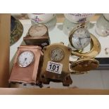 4 Miniature mantle clocks incl. moon clock