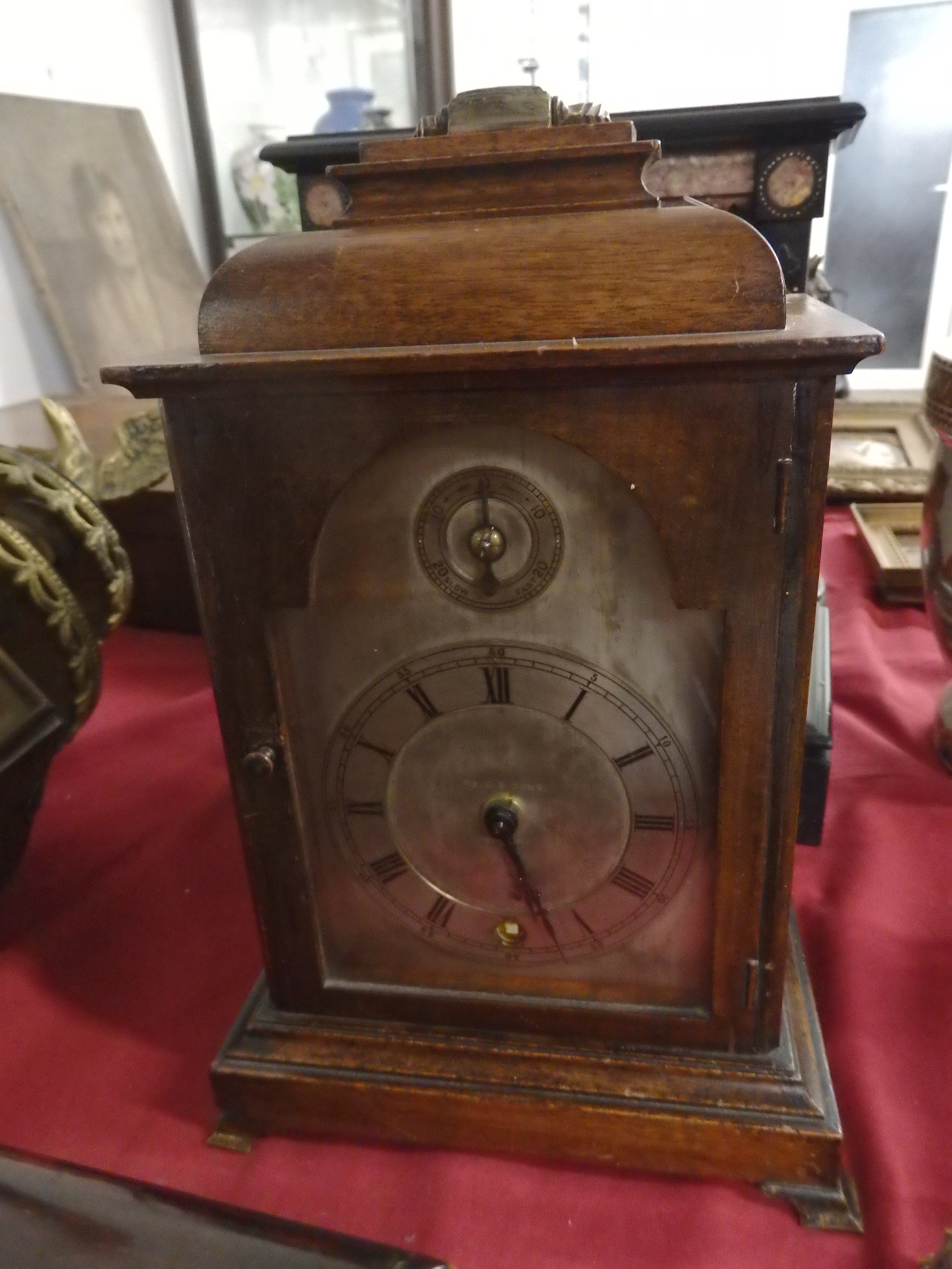 LNER Mahogany mantle clock "Reid Newcastle"