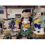 Ralf Wood style toby jug and others