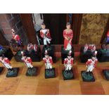 chess set with lead figures