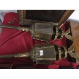 70cm Brass pair of carriage lamps