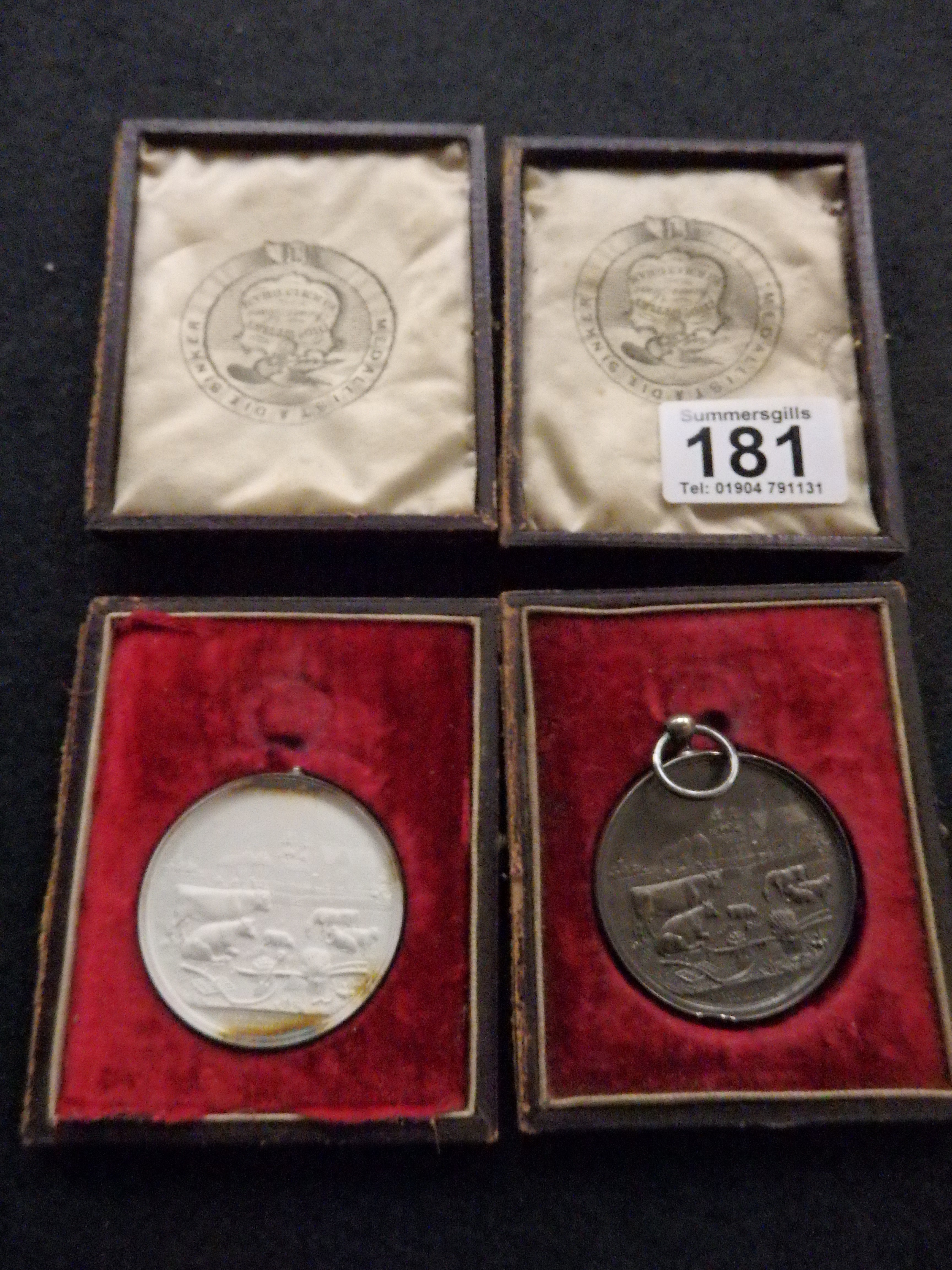 2 Agricultural medals 1847 and 1855