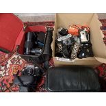 Collection of cameras and equipment
