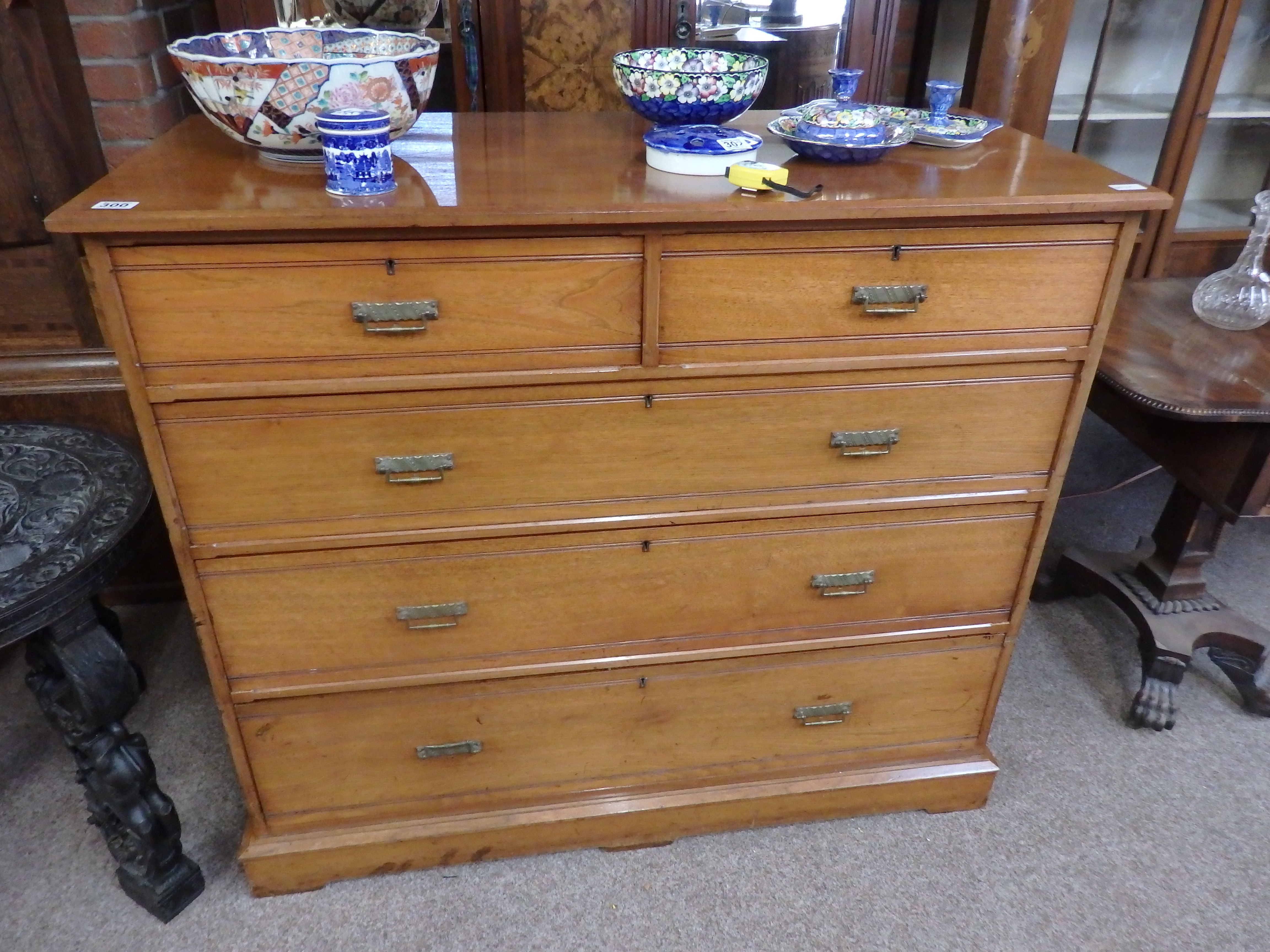 4 Ht Antique mahogany chest