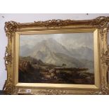 Early signed oil painting in gilt frame