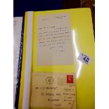 Hand written signed letter on Magdalen College Oxford headed paper by C S Lewis 1952