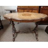 Victorian walnut loo table