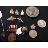RAF badges, coins etc