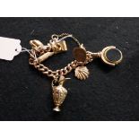 Gold charm bracelet