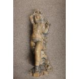 German carved cherub figure