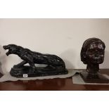 Lion figure and bust