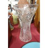 Cut glass vase