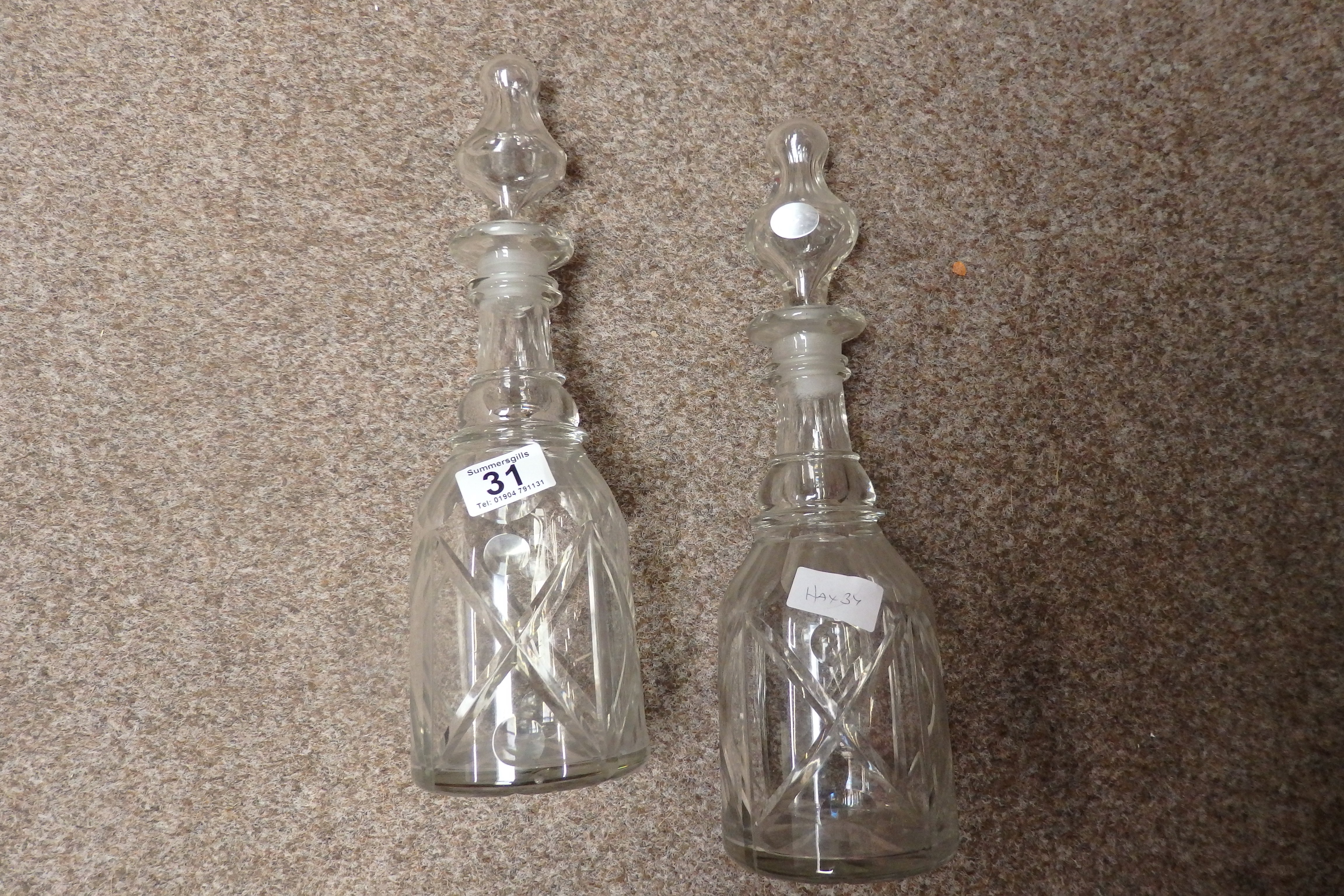 Pair of decanters