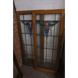 Pair of stained glass doors