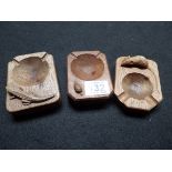 Mouseman ashtray and 2 others