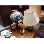 2 table lamps