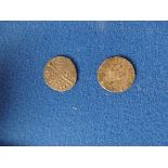 2 hammered Silver coins Alexander II penny 1280-1286 and Edward II penny 1307 - 1327