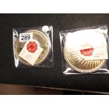 2 x gold plated holy coins (752g)