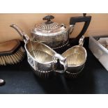 3 pce Silver plated tea set