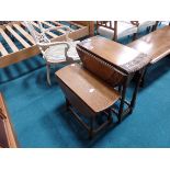 2 drop leaf oak tables