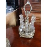 Silver plated cruet set