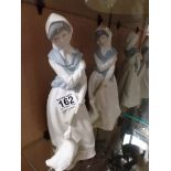 2 x lladro figures