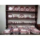 Large collection of Spode 'Pink Camilla' Excellent condition