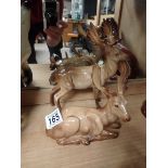 2 x Beswick deer (damaged leg)